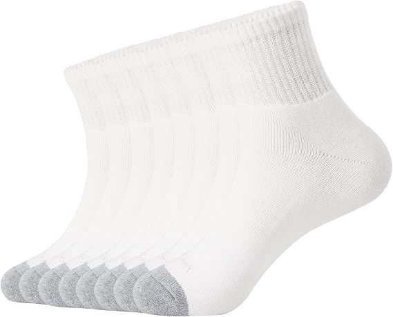 WANDER Men's Athletic Ankle Socks 3/8 Pairs Thick Cushion Running Socks for Men&Women Cotton Socks 6-9/9-12/12-15