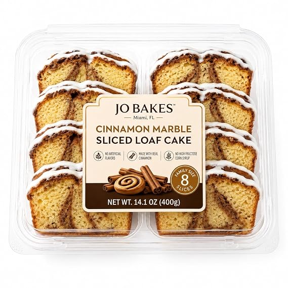 Cinnamon Swirl Pound Cake 8 Count Bakery Style Treats JO BAKES