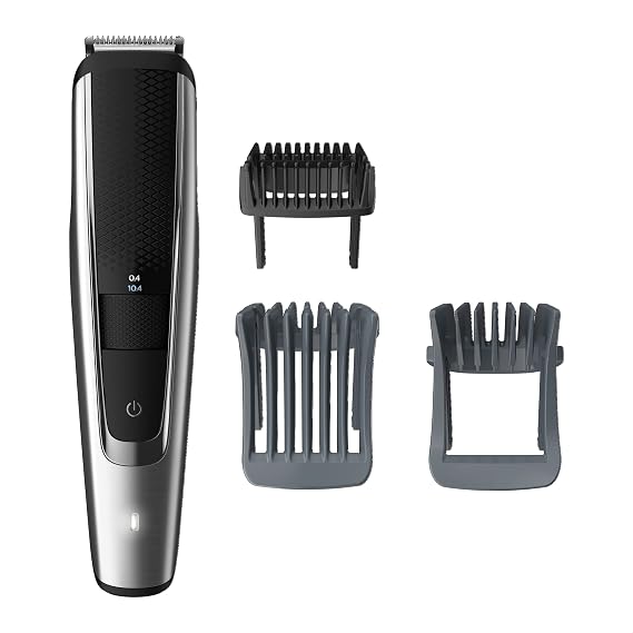 Philips Beard Trimmer and Hair Clipper Series 5000 - Black and Silver - No Blade Oil Needed