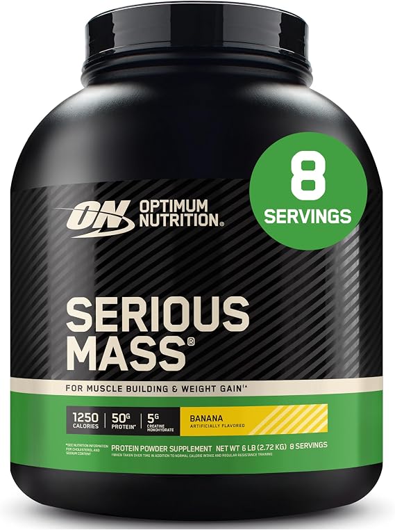 Optimum Nutrition Serious Mass Muz Aromalı 2.73kg 8 Servis