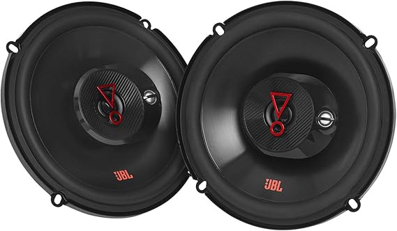 JBL Stage 3637F - 6.5" Three-way Car Audio Speaker, No Grill, Black