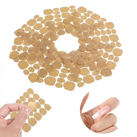Nail Adhesive Tabs, Clear Super Strong Solid Nail Adhesive Tabs, Strong Nail Stickers for Press Ons, Double Side Flexible Sticky Jelly Tapes, Waterproof Breathable Nail Tabs (240 Pcs)