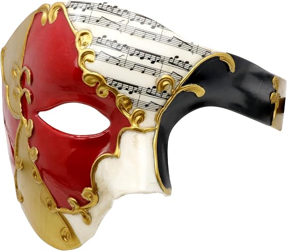 Thmyo Half Face Men's Phantom Of The Opera Vintage Design Venetian Carnival Masquerade Mask