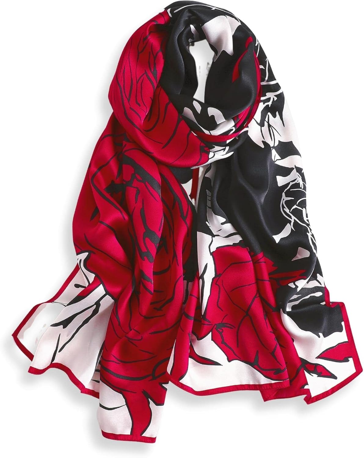 PoeticEHome 100% Mulberry Silk Long Scarf - Women's Oversized Oblong Shawl Wrap for Head, Neck, and Hair, Elegant Gift Packaging