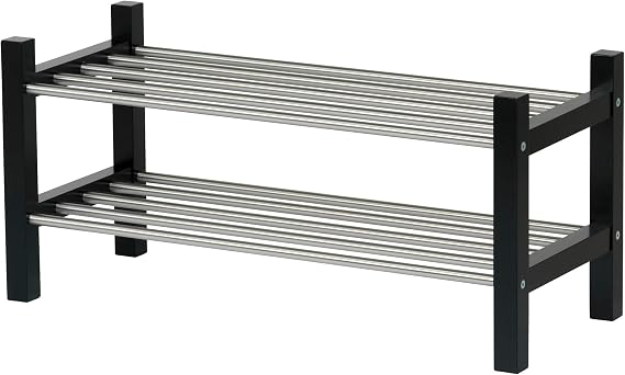 IKEA Tjusig Shoe Rack, Black