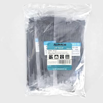 Zip Ties 8 Inch, Black Cable Ties700 Pack,100% Nylon PA66, 50lbs Tensile Strength, Width 0.19 Inch, Heavy Duty UV Resistant Nylon Tie Wraps for Home, Office, Garden, Workshop（Others1012inch.