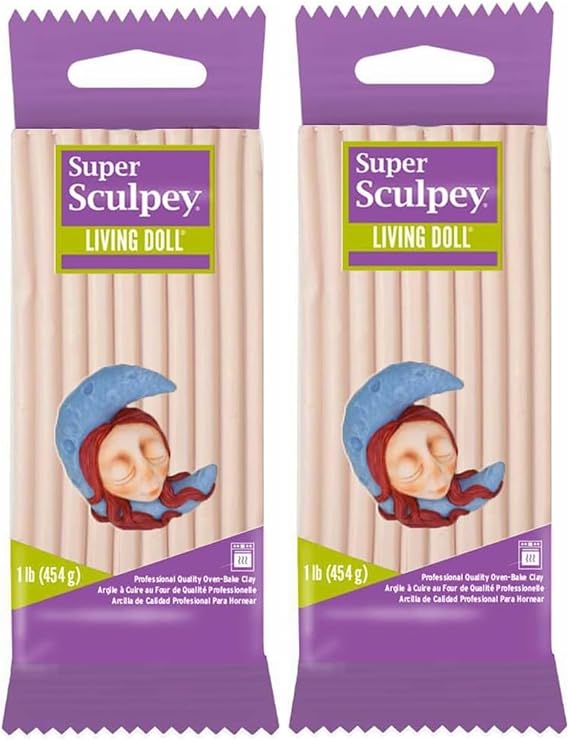 M02383x2 2lb Super Sculpey Living Doll Light Polymer Clay