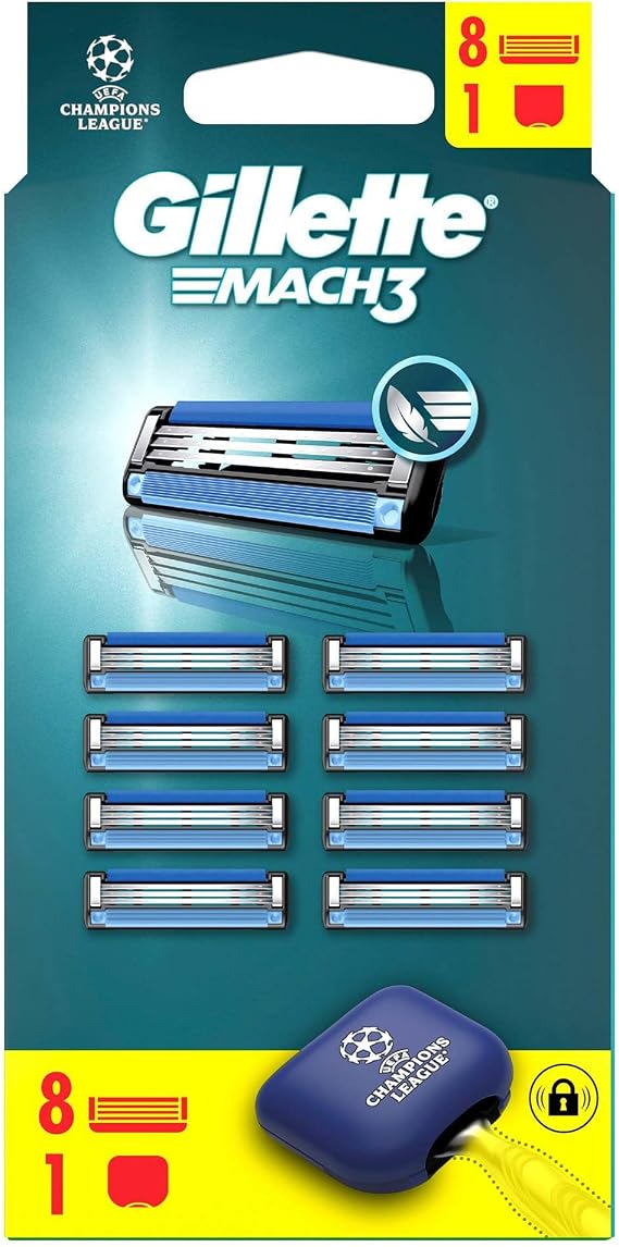 Gillette Mach3 Advantageous Replacement Razor 8 Pieces