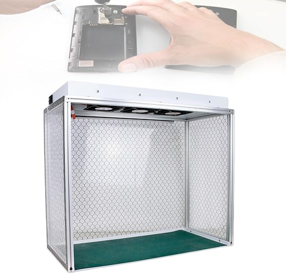 Laminar Flow Cabinet Vertical Laminar Flow Hood, Portable Laminar Flow Cabinet For Phone Repair, 24.4"X12.2" Work Area, 110v/220v Vertical Laminar Airflow, 3-Fan 110V
