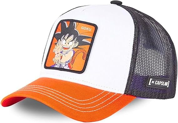 [ X ] Capslab Men's & Women's Dragon Ball Z Cap, Trucker Cap, Awesome Turtle, Durable and No Deformation - White, One Size