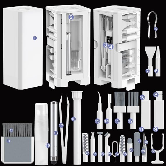 Electronics Cleaning Kit 32 in 1 Multi-Functional Keyboard Cleaning Kit