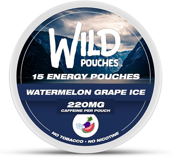 Single 220mg 15 x Watermelon Grape Ice Caffeine Pouches | Nicotine Free