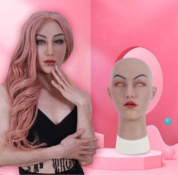 May Realistic Silicone Female Mask Breathable, Makeup-Ready Design for Drag Queens & Cosplay Enthusiasts