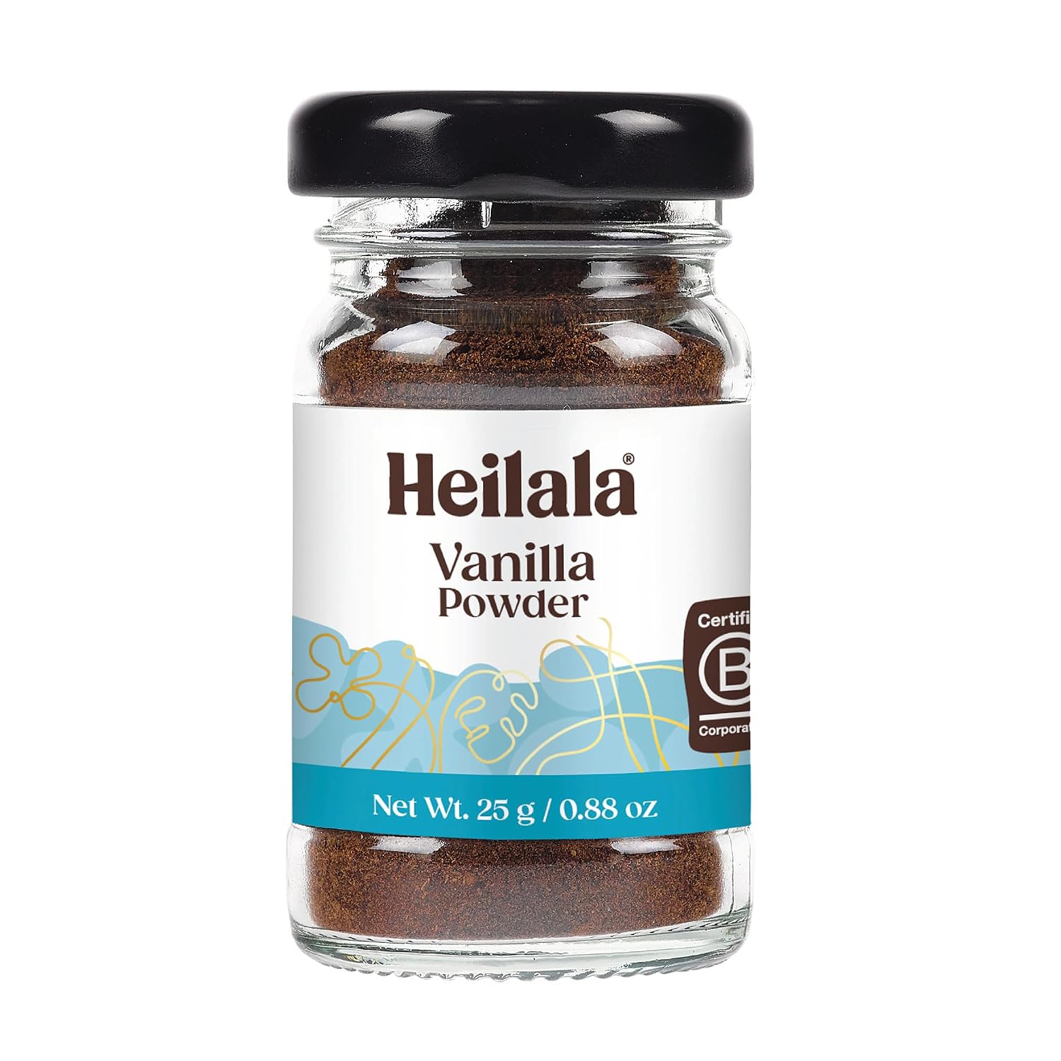HEILALA - Vanilla Bean Powder - 100% Pure Ground Vanilla Beans for Baking and Cooking, Hand-Selected Bourbon Vanila Pods, Ethically Sourced, Keto Friendly - 25g