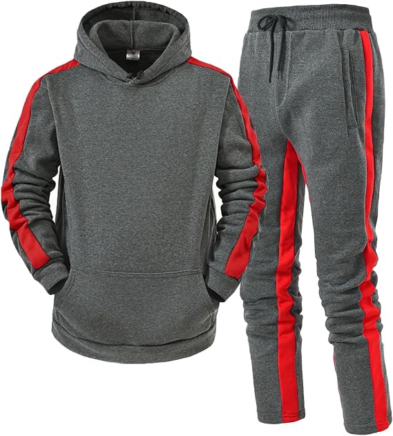 JZYBHL Men's Winter Clothes Hoodie Pants Running Wear Jersey Men's Top and Bottom Set Sweatshirt Top and Bottom Set Long Sleeve Sports Loungewear Spring Autumn Winter Sportswear Set Solid Loose