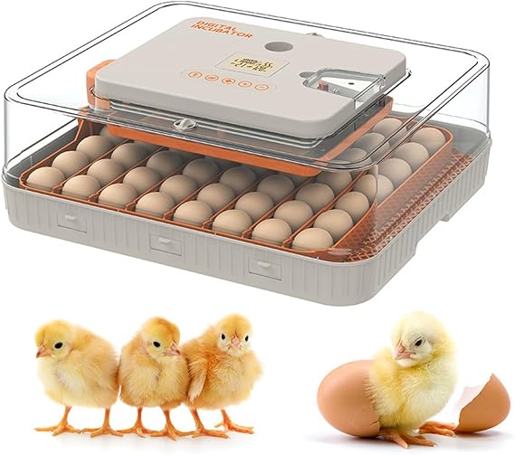 56 Egg Incubator for Hatching Eggs, Automatic Egg Turner & Humidity Control, Temperature Adjustment for Chicken Duck Quail, Farm School Use