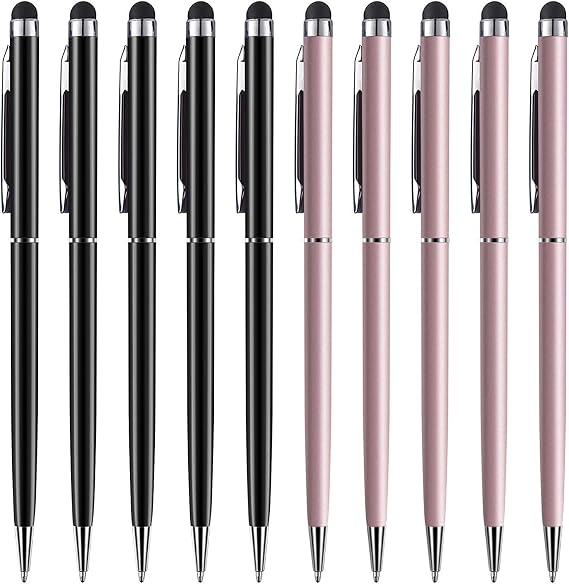 Stylus Pens for Touch Screens anngrowy Stylus Pen Universal Stylus Ballpoint Pen 2 in 1 Stylists Pens for iPad iPhone Tablet Laptops Kindle Samsung Galaxy All Capacitive Touch Screens