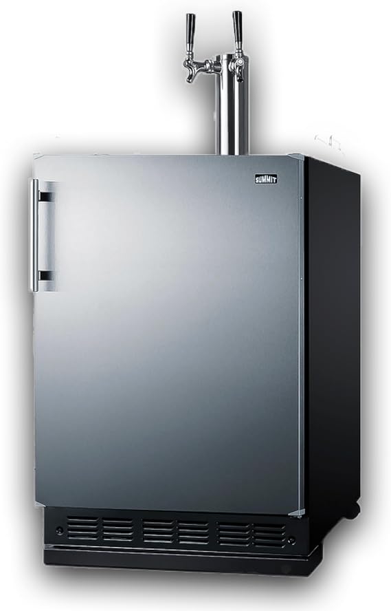 Summit 24" Undercounter Kegerator, Dual Tap Kit, Stainless Steel - SBC7BRS