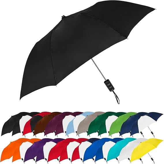 The Spectrum Popular Style 42" Automatic Open Compact Travel Umbrella for Rain, Wind & Sun, Sturdy Lightweight Small Portable Stick Umbrella for Men and Women