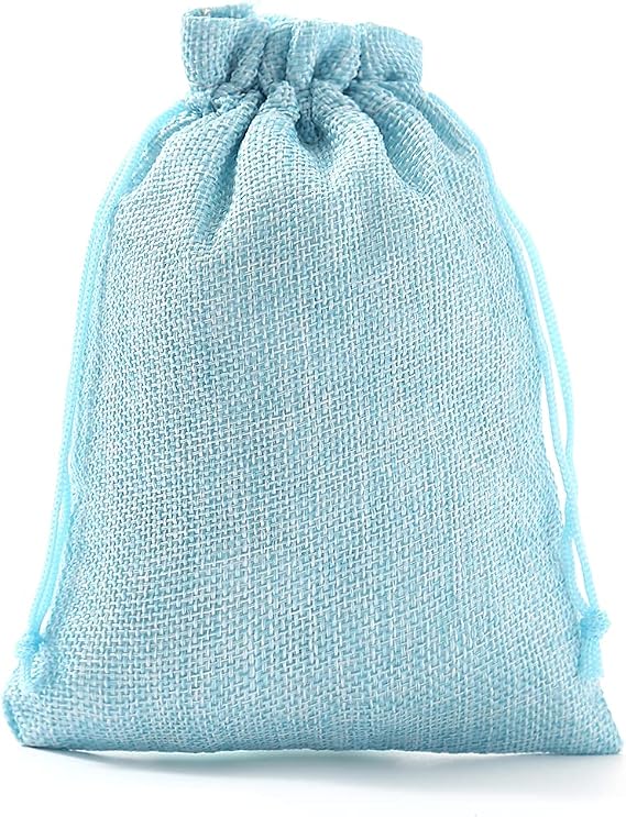 50pcs Navy Blue Small Burlap Gift Bags with Drawstring Jewelry Pouches for Wedding Favors Birthday Party Christmas DIY Craft Home Supplies 3.93x5.51inch