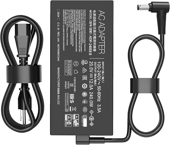 240W Charger Compatible with Asus ROG Strix G15 G512(2020 2021) G512LV G512LU G513(2022 2023) G513IC G513RS G513RM G513QR G513QM G513QC i5 i7 R7 R9 RTX 2060 3050 3060 3070 4050 4060 4070 Gaming Laptop