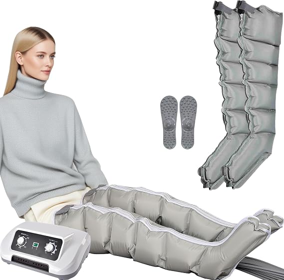 Pressotherapy and Lymphatic Drainage Legs Massager, Electric Leg Air Compression Massager, XXL Compression Boots for Legs Foot Calf & Thigh Pressure Massage Machine
