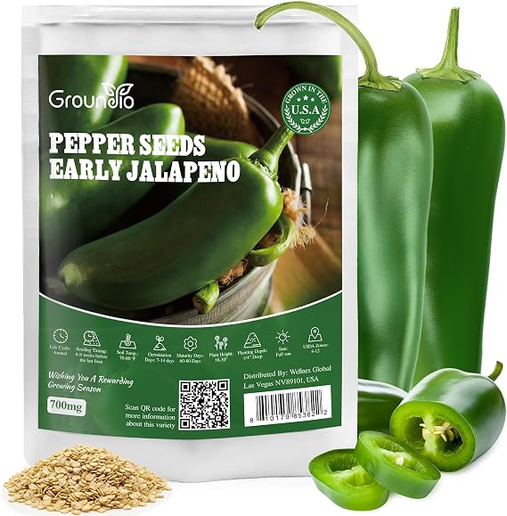 100+ Jalapeno Pepper Seeds for Planting, Non-GMO Heirloom Vegetable Seed