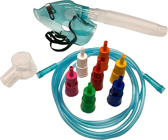 Endure Adjustable Adult Oxygen Venturi Mask with Accessories, Large Size (5)