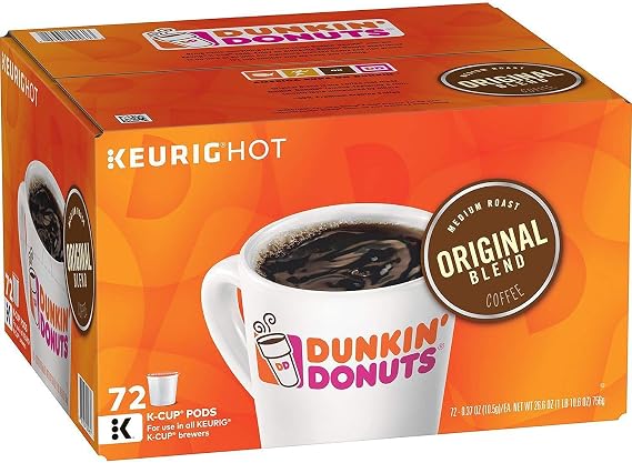 Dunkin' Donuts Original Blend k-cups 72 ct. Pack of 2