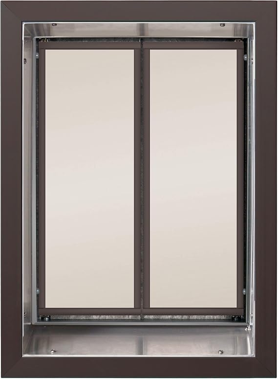 PlexiDor Performance Wall-Mount Pet Door, Dog + Cat Door, Bronze