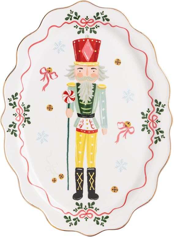 Mud Pie Christmas Nutcracker Small Platter