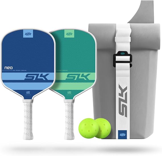 Selkirk Sport SLK Neo Pickleball Paddles Set of 2 + Pickleballs + Sling Bag | Pickle Ball Rackets 2 Pack in Graphite or Fiberglass, with an Expanded Sweet Spot