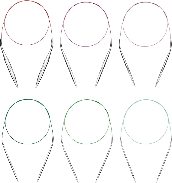 40 inch Circular Knitting Needles Set 6 Sizes Round Magic Loop