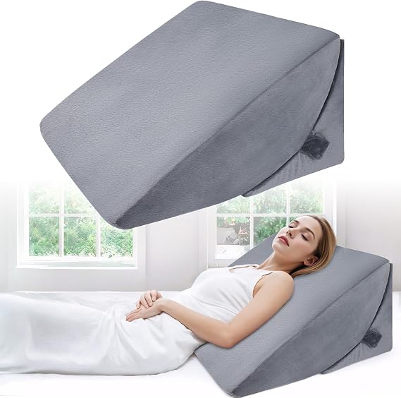 Babenest Adjustable Wedge Pillow with High Density Foam Ergonomic Back Cushion for Bed & Sofa Reflux Reading Pillow for Sleeping Playing Watching