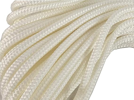 Double Braid Polyester Rope 1/4 by 100 Feet, White