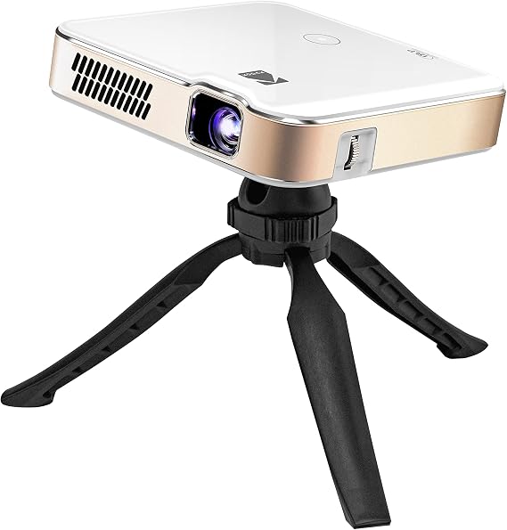 KODAK Luma 400 Smart Projector, WiFi, Bluetooth, Tripod | Android 9.0 Streaming Apps, USB & HDMI, Portable Projector, Bluetooth Projector for Smart TV, Home Theater System