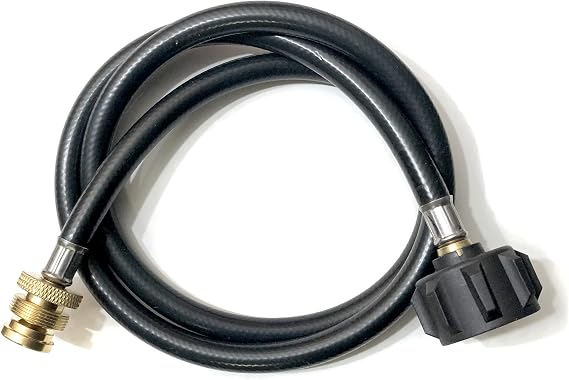 Ignik Adapter Hose for Refillable Propane Tanks, 4-Foot | Connects 5 or 20-Pound Refillable Tanks to Camp Stoves, Grills, Heaters and Lanterns (QCC1 to 20UNEF)