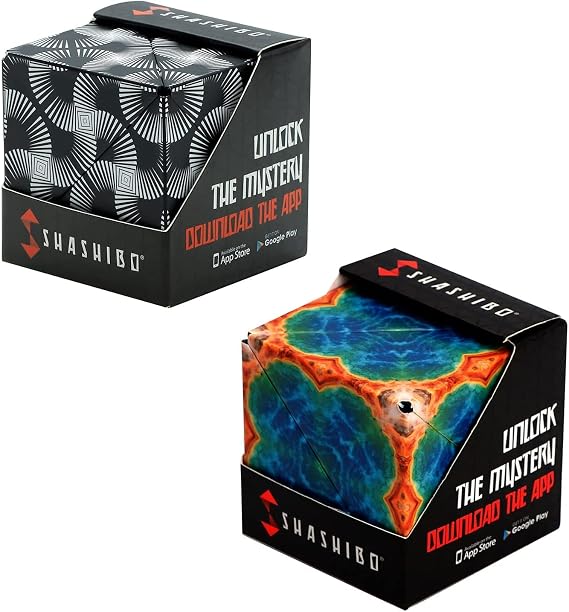 Shashibo DODECA Magnetic Puzzle Cube Bundle, Earth and Black&White