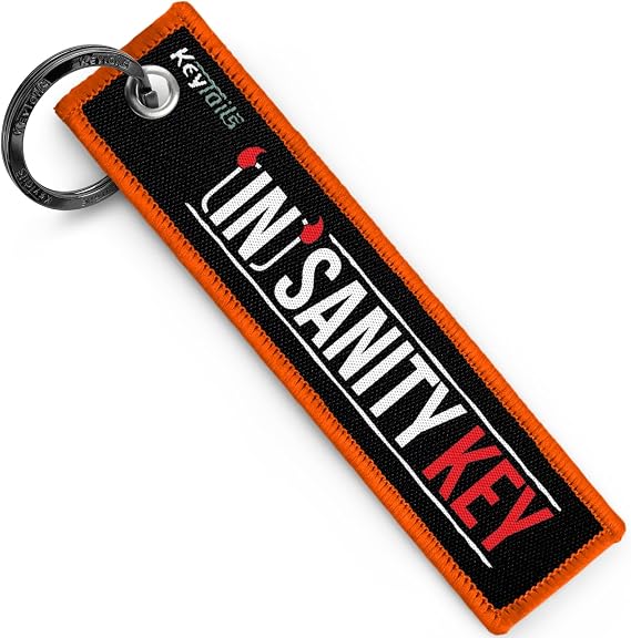 KEYTAILS Keychains, Premium Quality Key Tag for Motorcycle, Car, Scooter, ATV, UTV [Insanity Key]