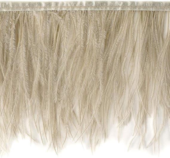 ZUCKER Ostrich Feather Fringe 1PLY 1yd Oatmeal