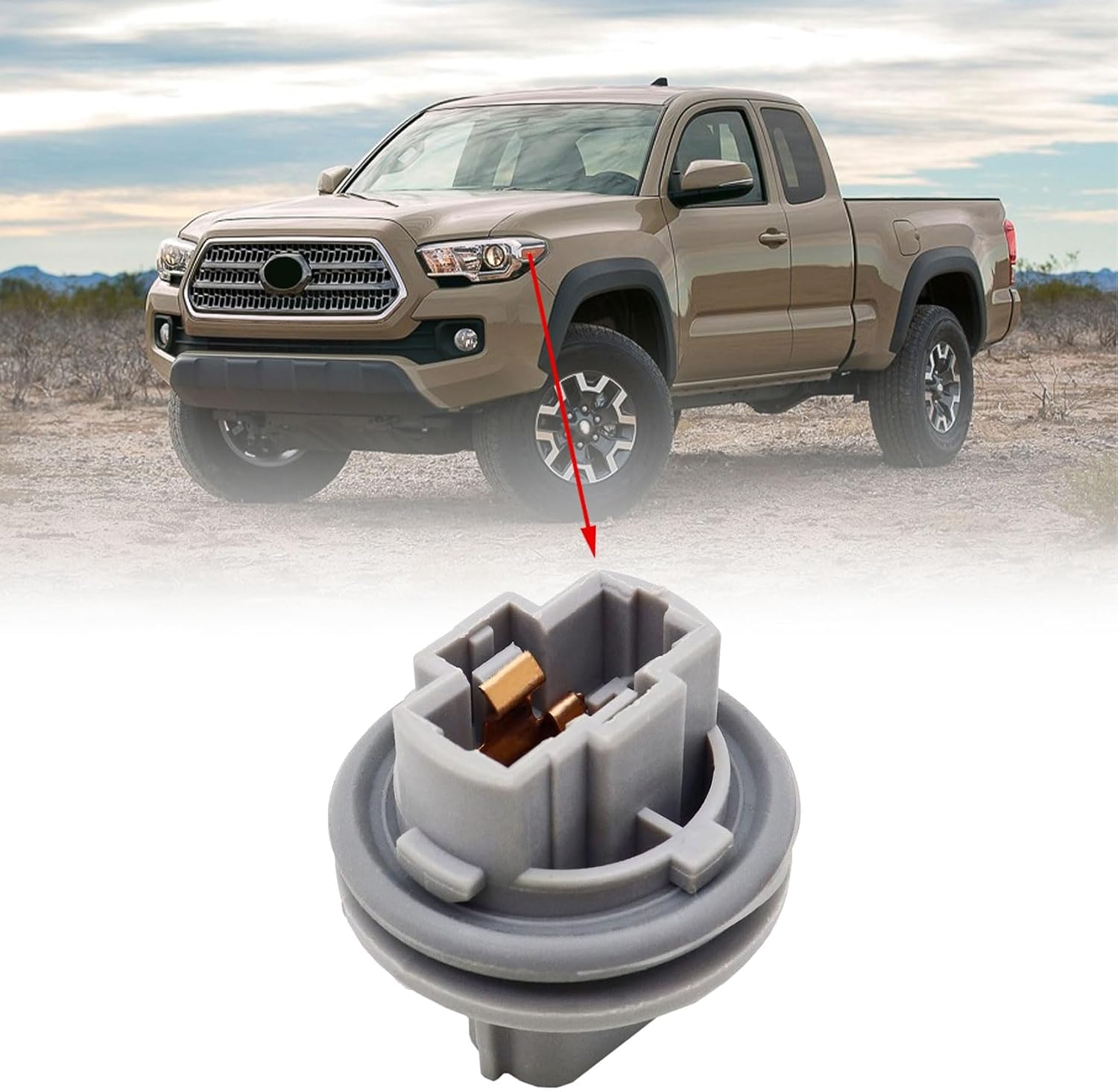FZJDSD Front Turn Signal Light Bulb Socket Plug 90075-60060 9007560060 Fit for Toyota Tacoma 2005-2015 Camry 2007-2009 Tundra 2007-2018 Sequoia 2008-2017 4Runner 2003-2006 Venza 2007-2019