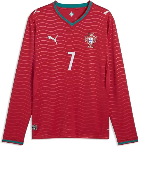 PUMA Mens Portugal Crew Neck Long Sleeve Home Player Jersey Replica Casual