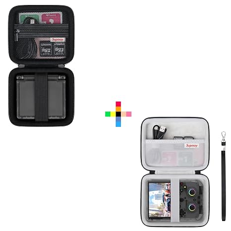 Supmay Hard Carrying Case for RG35XXSP Retro Handheld Game Console Hard Carrying Case for RG406V/ RG405V Handheld Game Console