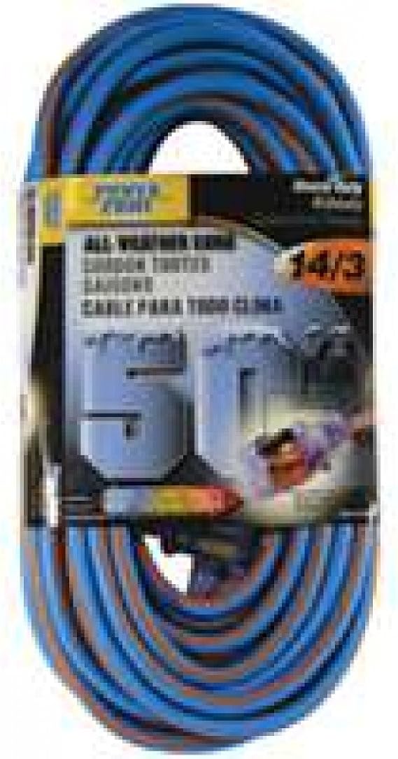 Power Zone ORGL42217 14/3, 50' ORC530730 SJEOW All Weather Extension Cord