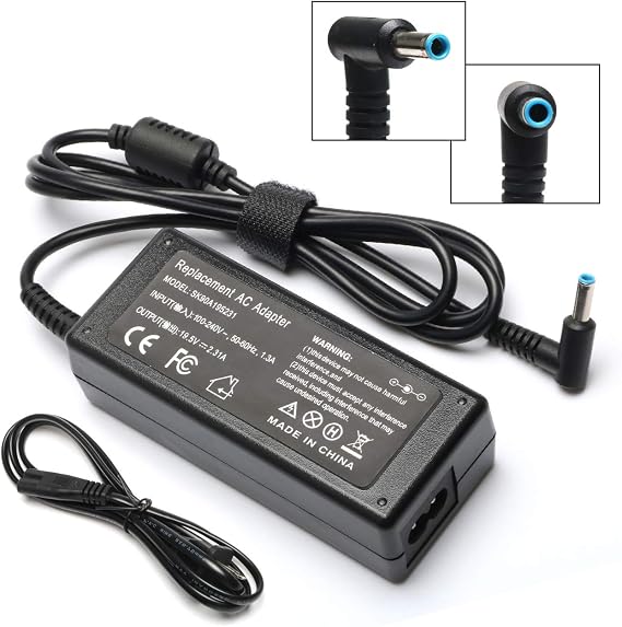 45W Ac Adapter Laptop Charger Compatible for HP Notebook 15 Charger 15-ba009dx 15-ba079dx 15-ba113cl 15-bs015dx 15-bs113dx 15-bs115dx 15-bw011dx 15-bw032wm Laptop PC Power Supply Cord