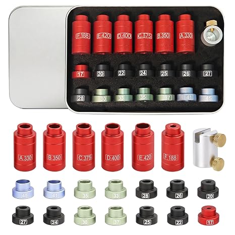 Headspace Gauge Comparator Kit14 Inserts &6 Bushings with tin Box