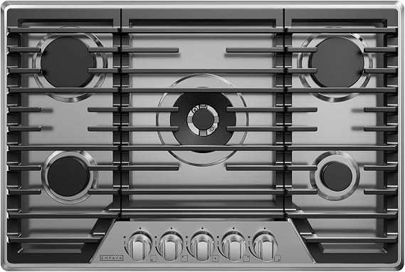 Empava 30-Inch Gas Cooktop, 5 SABAF Burners, NG LPG Stainless Steel Stove