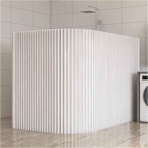 Room Dividers Folding Room Divider Free Standing Panel Screen, Indoor Room Partitions for Living Rooms, Bedrooms, and Offices, Sturdy(White,16.4~19.68x7.87ft)