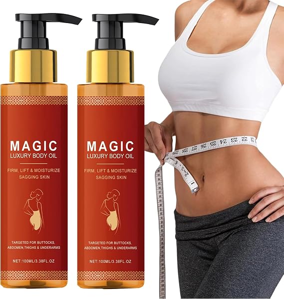 Skincu Glow Remedy Oil Skin Tightening, Firming Body Oil for Crepe Skins, Massage Oils for Dry Sagging Skin,Non Greasy Lightweight Moisturising Oil,Fast Absorbing for Arms,Legs,Full Body (2PCS, 100ml)