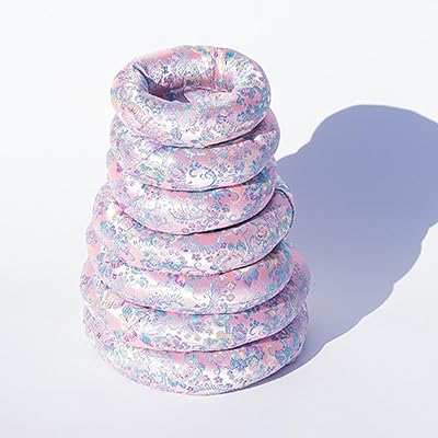 Singing Bowl Cushion Silk Brocade Ring Cushion Pillow 7 Set,Used for CrystalTibetan Singing Bowls ,Singing Bowls Cushion,O-Ring Set,Buddhist Sound Bowl Pad Color : Pink, Size : 6-12